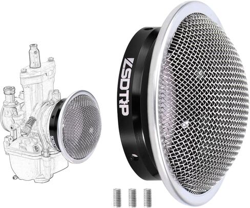 Carburetor 50mm Air Filter Clean Velocity Stack CNC Aluminium Alloy with SUS304 Mesh For PWK 21-30mm PE28-30mm Carb(Blue,50mm-H20) in Saudi Arabia
