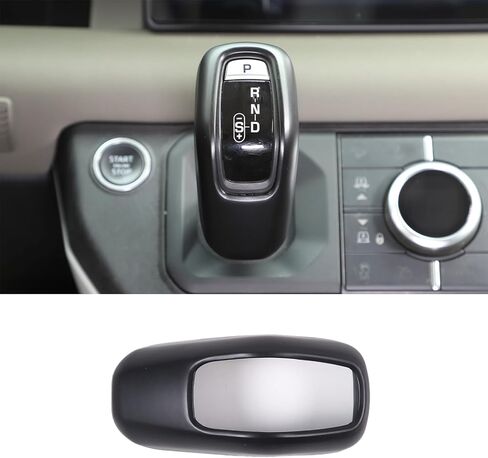 Piugilh Car Gear Shift Cover Cover متوافق مع Land Rover Defender 90 110 130 2020 2021 2022 2023 ، واقي عصا الترس ABS ، غطاء فرملة اليد (أسود) in Saudi Arabia