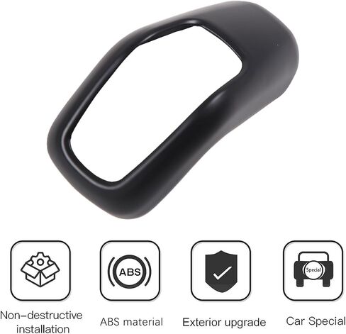 Piugilh Car Gear Shift Cover Cover متوافق مع Land Rover Defender 90 110 130 2020 2021 2022 2023 ، واقي عصا الترس ABS ، غطاء فرملة اليد (أسود) in Saudi Arabia