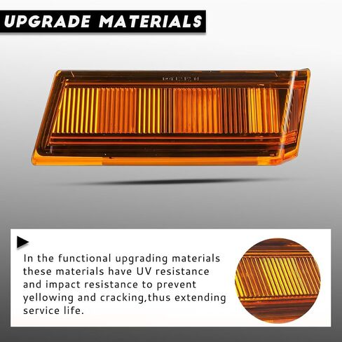 Amber Led Side Marker Turn Signal Lights for Freightliner Cascadia Side Marker Foot Step Light 2018-2024，Left in Saudi Arabia