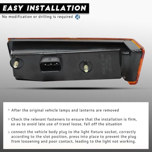 Amber Led Side Marker Turn Signal Lights for Freightliner Cascadia Side Marker Foot Step Light 2018-2024，Left in Saudi Arabia