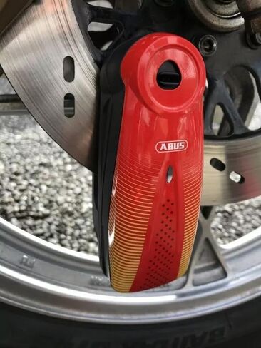 Abus 7000 Rs 1 Sonic Red - قفل القرص الثقيل مع صوت المنبه الأحمر in Saudi Arabia