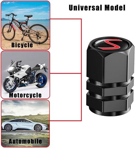 4 حزمة CAR CAR TIRE VALVE CATS ، و ALOUNIUM ALOUMONIM Air Valve CAP متوافق مع Mini Cooper S Countryman S Clubman S ، Universal for Cars ، سيارات الدفع الرباعي ، الدراجات ، الشاحنات وملحقات الدراجات النارية in Kuwait