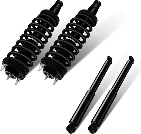 SCITOO - 2Pcs Front Complete Struts Spring Assembly + 2Pcs Rear Shock Absorbers Fit for Buick Rainier, for Chevy Trailblazer EXT,for GMC Envoy XL Full Set Front Rear Complete Struts 343395 - Set of 4 in Saudi Arabia
