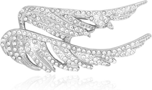 أجنحة Rhinestone Angel Wings Brooch أجنحة ريشة لطيفة دبابيس ودبابيس للنساء للنساء in Kuwait