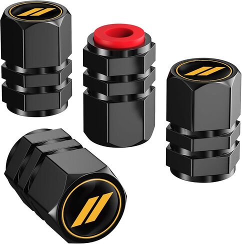 4 Pack Car Tire Valve Stem Caps, Premium Aluminum Alloy Tyre Air Valve Cap Compatible with Mini Cooper S Countryman S Clubman S,Universal for Cars, SUVs, Bike, Trucks and Motorcycles Accessories in Saudi Arabia