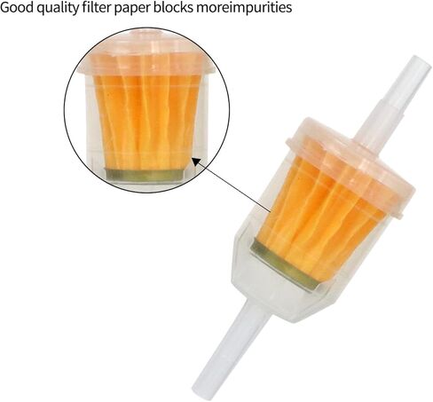 5/16 و 1/4 مرشح الوقود المغناطيسي المضمّن لزر العشب ، محرك صغير ، كولر ، جون ديري ، كاواساكي - مرشح غاز عالي التدفق مع استبدال المغناطيس (12 حزمة) in Kuwait