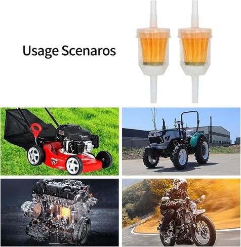 5/16 و 1/4 مرشح الوقود المغناطيسي المضمّن لزر العشب ، محرك صغير ، كولر ، جون ديري ، كاواساكي - مرشح غاز عالي التدفق مع استبدال المغناطيس (12 حزمة) in Kuwait