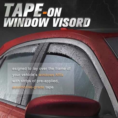 4Pcs Car Window Visors Rain Sun Guard Deflector Compatible with 18-24 GMC Terrain,Glossy Smoked Black in Saudi Arabia