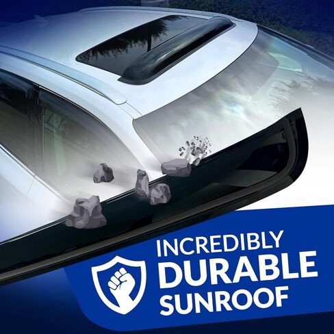 3mm 880mm 34.6" Sunroof Car Wind Deflector Deflecting Noise Rain Windy Weather | Dark Smoke | Set of 1 | Waterproof Moonroof Visor Compatible with 2011-2016 Hyundai Elantra in Saudi Arabia