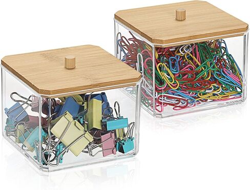 موزع paperclip مع غطاء 3 طبقات صافية ورق مقطع ورقة لسطح المكتب قابلة للتكديس صندوق تخزين المكتب لمكتب مربع منظم أكريليك صغير للحمام in Kuwait