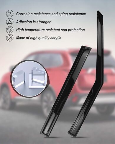 4 Pcs Tape-On Rain Guards Fit for Mitsubishi Outlander 2022 2023, Window Deflectors and Window Visors for Shading Ventilation and Rain Protection in Saudi Arabia