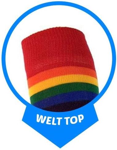 Knee High Striped Socks - Neon Orange, Lemon Yellow in Saudi Arabia