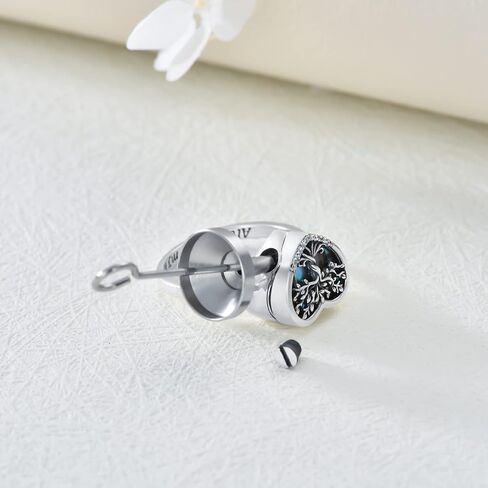 TOUPOP Tree of Life Urn Ring for Ashes 925 Sterling Silver Family Tree Cremation Ring Memorial Keepsake Jewelry Always in My Heart Rings for Women Men in Saudi Arabia