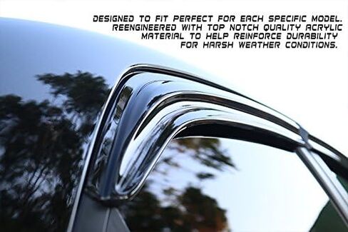 Window Visor Compatible with 2007-2013 Toyota Yaris Sedan, Acrylic Smoke Tinted & Semi-Transparent Sun Rain Shade Guard Wind Vent Air Deflector by IKON MOTORSPORTS, 2008 2009 2010 2011 2012 in Saudi Arabia