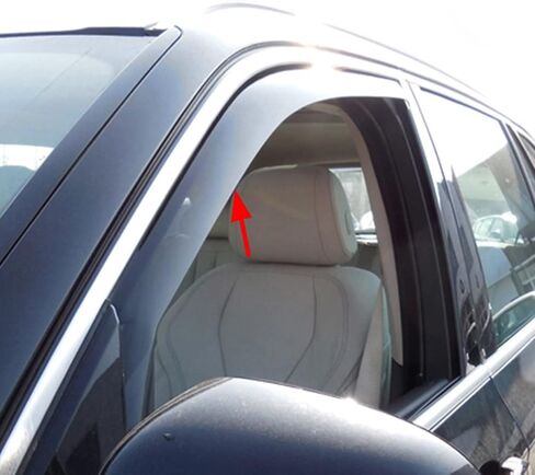 OMAC Window Visor Vent Rain Guard for Mercedes M Class ML350 W164 2005-2011 Smoke in Saudi Arabia