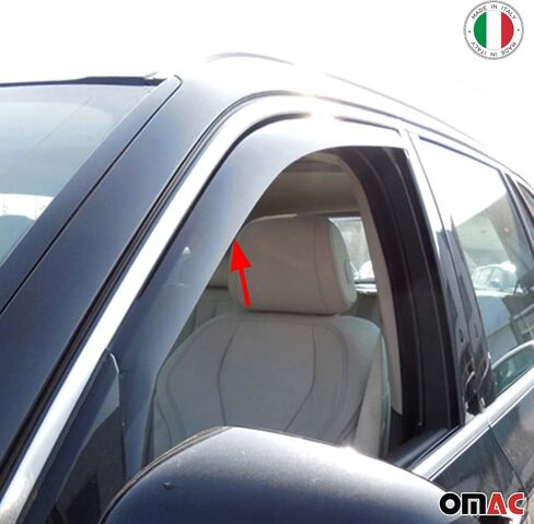 OMAC Window Visor Vent Rain Guard for Mercedes M Class ML350 W164 2005-2011 Smoke in Saudi Arabia