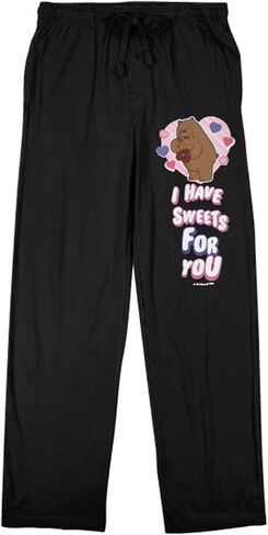 We Bare Bears I Have Sweets for You Men's Black Sleep Pajama Pants in Saudi Arabia