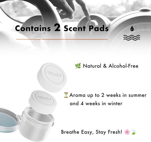 INEBIZ Car Air Freshener Vent Clip, Propeller Aromatherapy Diffuser, with 5-piece Long Lasting Scent Refill, Automotive Interior Accessories Universal for Men & Women in Kuwait