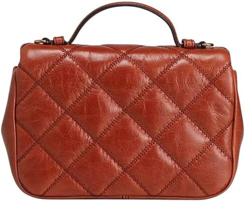 حقيبة مقبض Tory Burch Willa Glazed Mini Top Bag مع أجهزة ذهبية (ويسكي مظلم) in Saudi Arabia