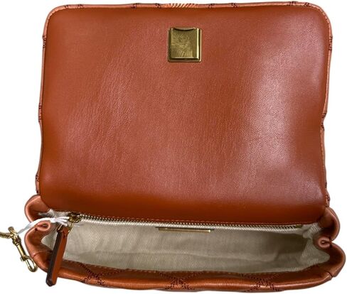 حقيبة مقبض Tory Burch Willa Glazed Mini Top Bag مع أجهزة ذهبية (ويسكي مظلم) in Saudi Arabia