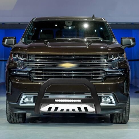 7422438445452 متوافق مع 2019-2021 Chevy Silverado GMC Sierra 1500/2022 LTD Limited Matte Black Avt Style Aluminium LED BAR BAR BAR in Kuwait