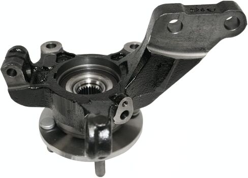 Autoshack Front Right Detering Knuckle لعام 2013-2019 Nissan Versa 2014-2019 Versa Note 1.6L FWD | جانب الراكب | 4-lug | محمل العجلات بديل لمجموعة KN45012 in Saudi Arabia