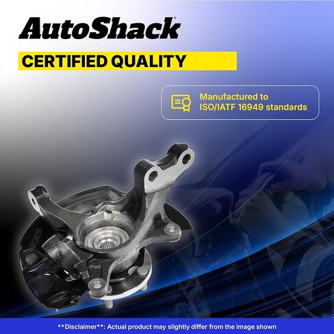 Autoshack Front Right Detering Knuckle لعام 2013-2019 Nissan Versa 2014-2019 Versa Note 1.6L FWD | جانب الراكب | 4-lug | محمل العجلات بديل لمجموعة KN45012 in Saudi Arabia