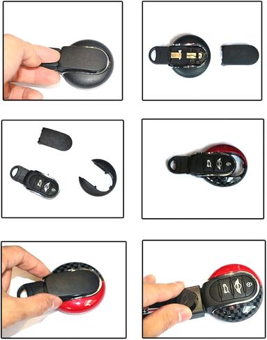 iJDMTOY Slim Size Carbon Fiber Pattern Style Key Fob Shell Compatible with Mini Cooper 3rd Gen F55 F56 F57 F54 F60 Smart Key Fob in Saudi Arabia