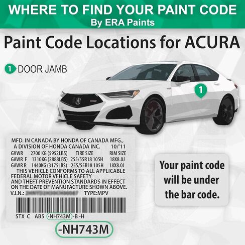 ERA Paints B621P - Signature Blue Pearl for ACURA Exact Match Automotive Touch Up Paint Spray - 2K Essential Kit in Saudi Arabia