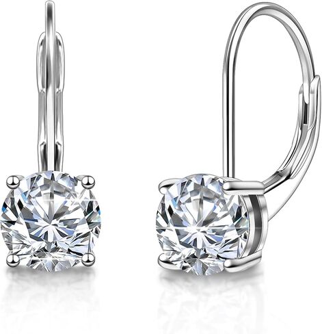 Moissanite Stud Earrings For Women, Lab Created Moissanite 925 Sterling Silver Screw Back Stud Earrings Christmas Gifts For Men in Saudi Arabia