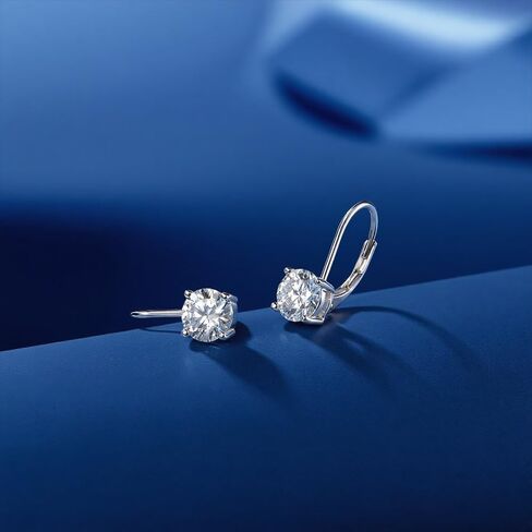 Moissanite Stud Earrings For Women, Lab Created Moissanite 925 Sterling Silver Screw Back Stud Earrings Christmas Gifts For Men in Saudi Arabia