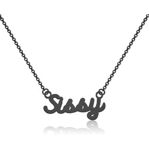 WUSUANED Sissy Queen Necklace Naughty Word jewelry Sissy Lover Gift Sissy Femboy Gift in Kuwait