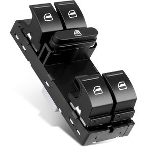 تبديل تبديل نافذة Power Power Master Side Side لفولكس واجن VW Jetta 2005-2016 ، Passat 2006-2017 ، Golf 2010-2014 ، Rabbit ، GTI ، CC ، أمامي يسار ، 1K4959857 ، 5ND959857 ، 5K495957 in Kuwait