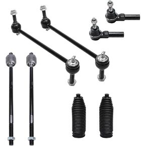 Detroit Axle - Front 8pc Suspension Kit for 05-10 Ford Mustang, 4 Tie Rod Ends 2 Sway Bar End Links 2 Boots & Bellows 2005 2006 2007 2008 2009 2010 Replacement in Saudi Arabia