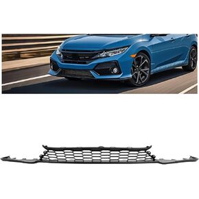 Front Lower Grill Compatible with 2017-2019 Honda Civic EX/EX-L/LX Bumper Face Bar Grille Plastic(PP) Replacement for HO1036128 71102TGGA00 Painted Gloss Black in Saudi Arabia