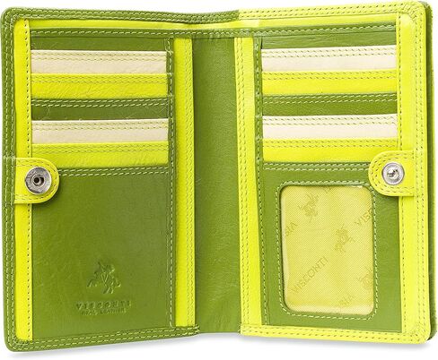 Visconti Penang RB109 Ladies Multi Colored Leather Wallet Purse 4" x 6" (Red Multi) in Saudi Arabia