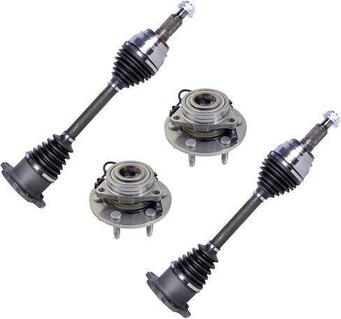 زوجان 2 عجلات أمامية محمل التجميعات و 2 مهاوي محور CV لعام 2007-2014 Chevy GMC Silverado 1500 Sierra 1500 Tahoe Yukon Suburban 1500 Yukon XL 1500 Avalanche Caddy 4WD in Saudi Arabia