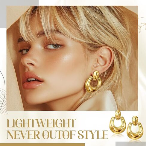 Nosiny 15 Pairs Gold Silver Hoop Earrings Set Women Thick Hoop Earrings Chunky Plated Jewelry Mom Birthday Gifts in Saudi Arabia