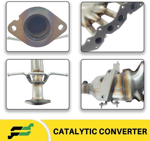 [أمامي + خلفي] محول تحفيزي FortunaFlow متوافق مع Mazda CX-7 2007-2009 2.3 لتر بشاحن توربيني AWD/FWD، استبدل 16589,14613 (متوافق مع وكالة حماية البيئة + قياسي) in Kuwait