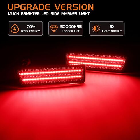 LED Side Marker Lights for 2010-2013 Ford Transit Connect Front Bumper Marker Reflectors Lamps, Smoked Len Amber in Saudi Arabia