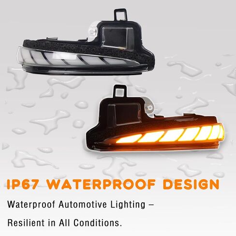 LED Rear Side Mirror Light DRL Amber Sequential Turn Signal Lamp Feature Kit for Toyota RAV4 2019-2025/2016-2024 Tacoma/2020-2025 Highlander,Full LED Side Marker Mirror DRL Lamp,2pc in Saudi Arabia