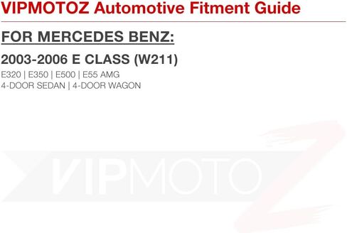 VIPMOTOZ Front Full LED Side Marker Lights Lamps Compatible With 2003-2006 Mercedes Benz W211 E Class E320 E350 E500 E55 AMG Smoked Tinted Housing Clear Lens 6000K Diamond White 2-Pieces Pair Set in Saudi Arabia