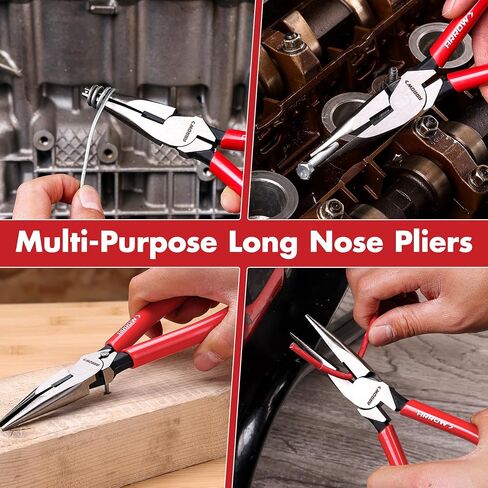 ARROW 6" High Leverage Needle Nose Pliers with Side Cutters, Long Nose Pliers for Gripping, Wire Bending, Cutting in Kuwait