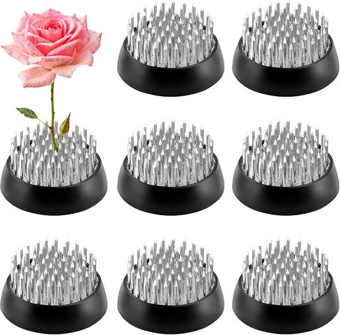 8pcs 1.34 بوصة ضفادع زهرة للترتيبات مزهرية Ikebana Kenzan Round Round Brass Floral Pin Pins Ste Plower Pin Pin أدوات ثابتة للديكور المنزل in Kuwait