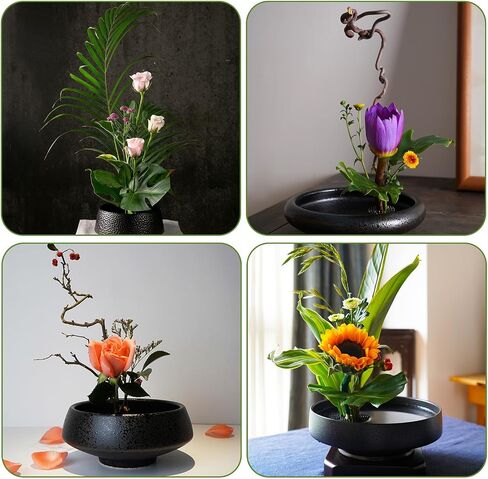 8pcs 1.34 بوصة ضفادع زهرة للترتيبات مزهرية Ikebana Kenzan Round Round Brass Floral Pin Pins Ste Plower Pin Pin أدوات ثابتة للديكور المنزل in Kuwait