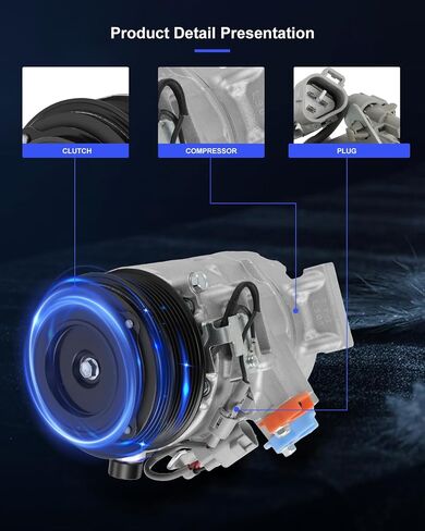 ECCPP AC ضاغط 2005-2012 ملائمة لضاغط تويوتا أفالون كامري 3.5L AC مع القابض in Saudi Arabia