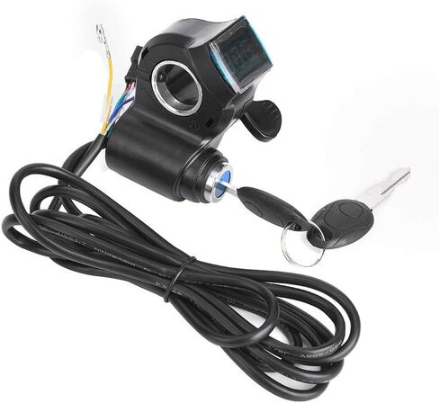 Tbest Throttle, Thumb Throttle Speed Control Power Switch with Key Lock Electric Throttle and Key LCD Display Battery Voltage for Electric Bike Scooter in Saudi Arabia