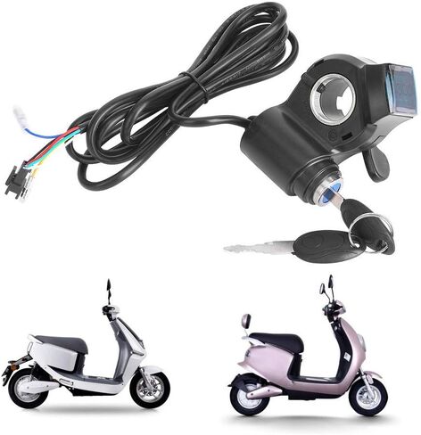 Tbest Throttle, Thumb Throttle Speed Control Power Switch with Key Lock Electric Throttle and Key LCD Display Battery Voltage for Electric Bike Scooter in Saudi Arabia