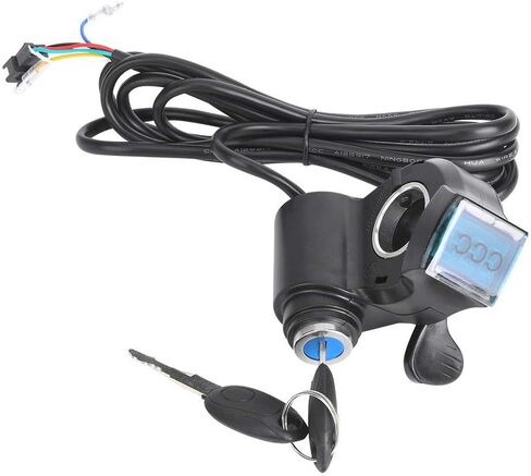 Tbest Throttle, Thumb Throttle Speed Control Power Switch with Key Lock Electric Throttle and Key LCD Display Battery Voltage for Electric Bike Scooter in Saudi Arabia